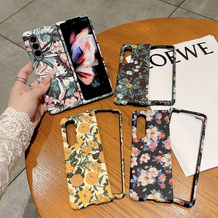 Floral Pattern Phone Case Frosted Protection For Samsung