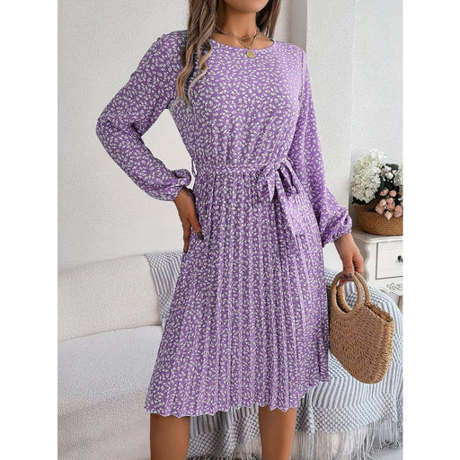 Floral Pleated Dresses for Women