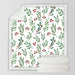 Flowers Sherpa Throw Blanket Leaves Red Green White