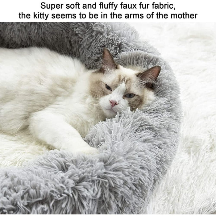 Fluffy Warm Anti Anxiety Washable Anti-slip Pet Bed