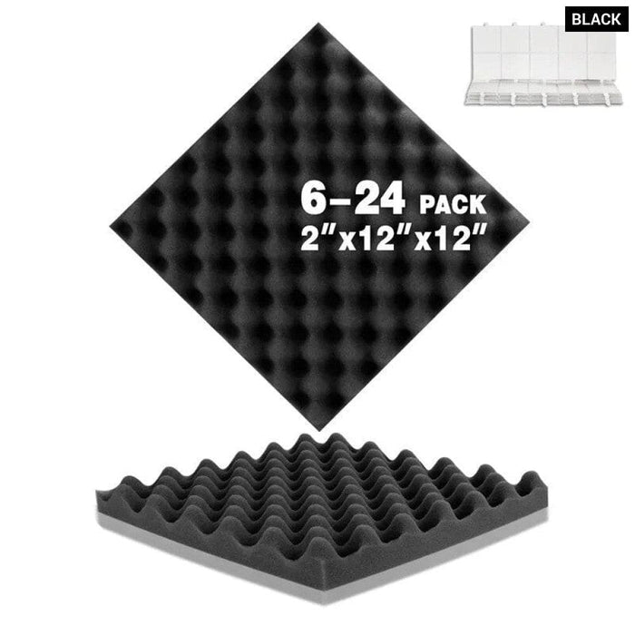 Foam For Wall Soundproofing 6/12/24pcs Egg Crate Panels