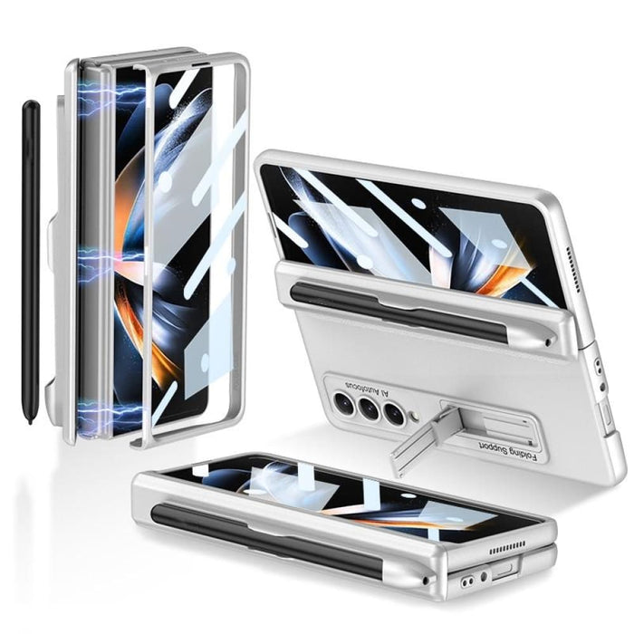 Fold 4 Gkk Magnetic Hinge Flip Case With Holder And Pen Slot