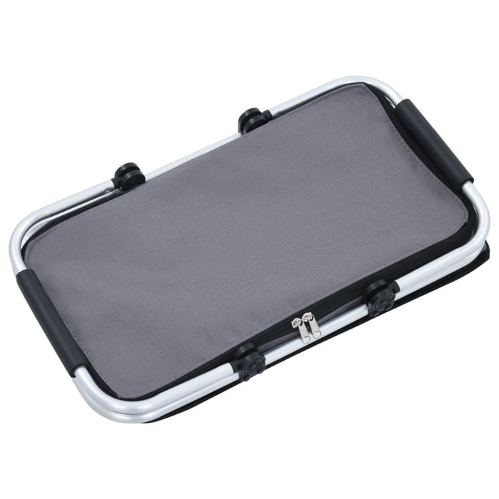 Foldable Cool Bag Grey 46x27x23 Cm Aluminium Aiiax