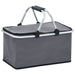 Foldable Cool Bag Grey 46x27x23 Cm Aluminium Aiiax