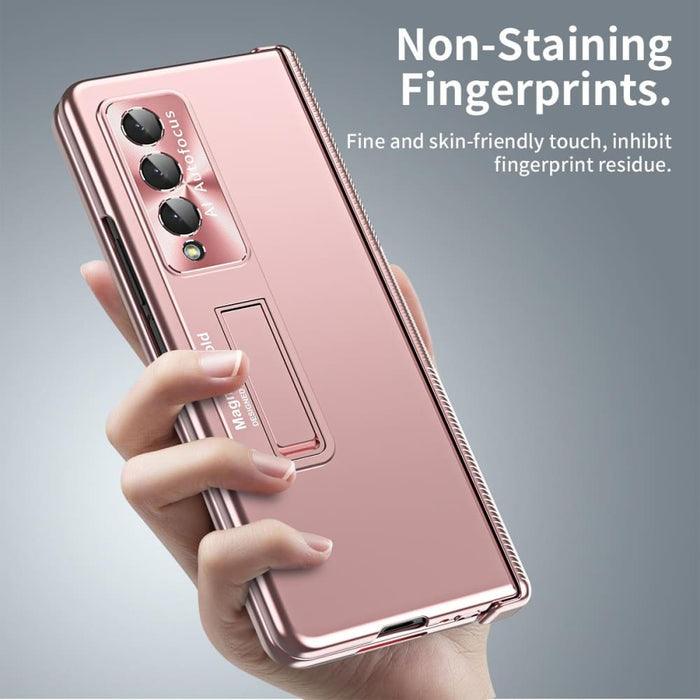 Foldable Electroplated Hinge Phone Case For Samsung Galaxy