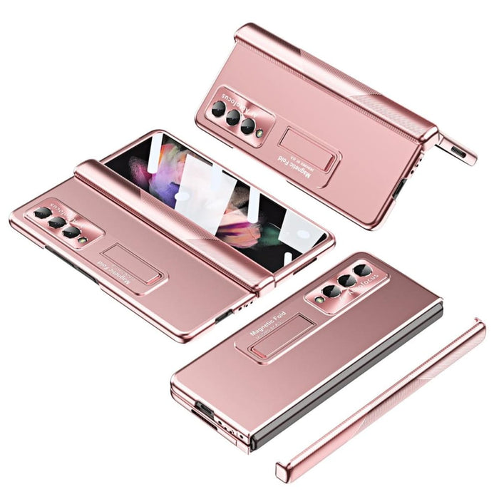 Foldable Electroplated Hinge Phone Case For Samsung Galaxy