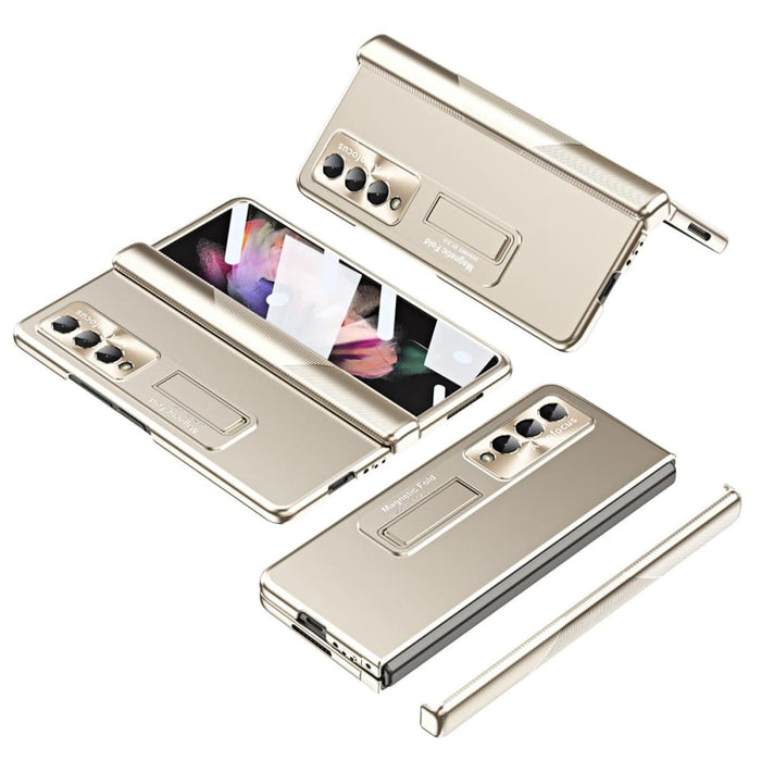 Foldable Electroplated Hinge Phone Case For Samsung Galaxy