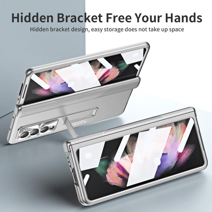 Foldable Electroplated Hinge Phone Case For Samsung Galaxy