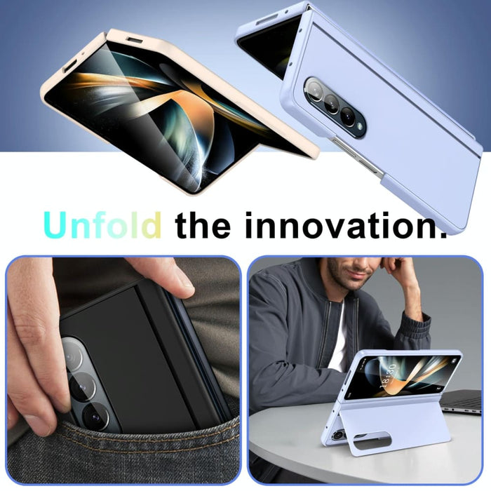 Foldable Full Coverage Phone Case With Holder For Samsung