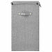 Foldable Laundry Hamper Grey 26x34.5x59.5 Cm Faux Linen