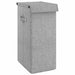 Foldable Laundry Hamper Grey 26x34.5x59.5 Cm Faux Linen