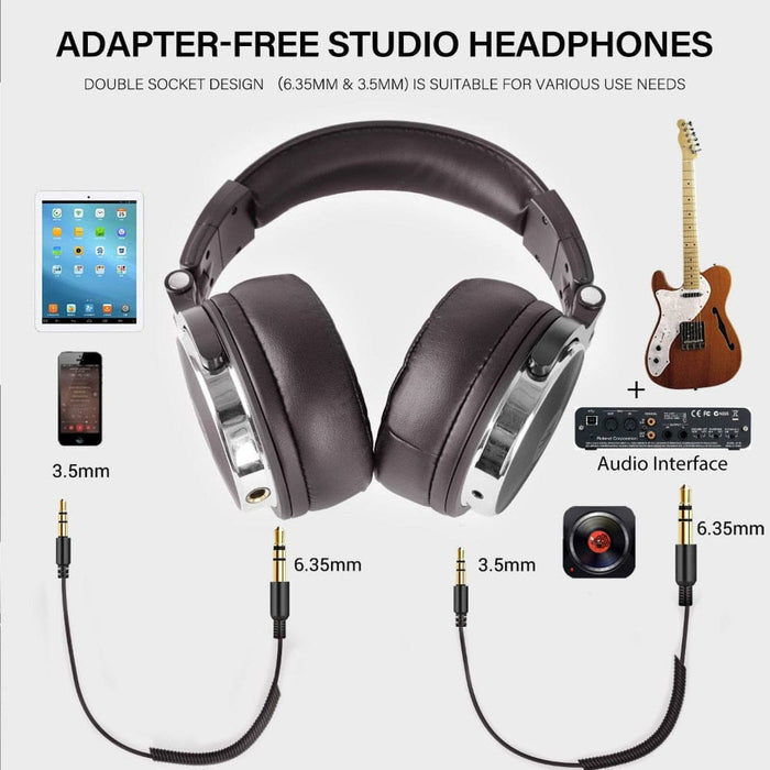 Foldable Over-ear Wired Headphone For Phone Computer Pc