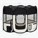 Foldable Dog Playpen With Carrying Bag Black 90x90x58 Cm