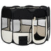 Foldable Dog Playpen With Carrying Bag Black 90x90x58 Cm