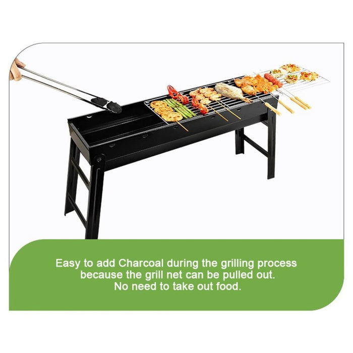 Foldable Portable Bbq Charcoal Grill Barbecue Camping