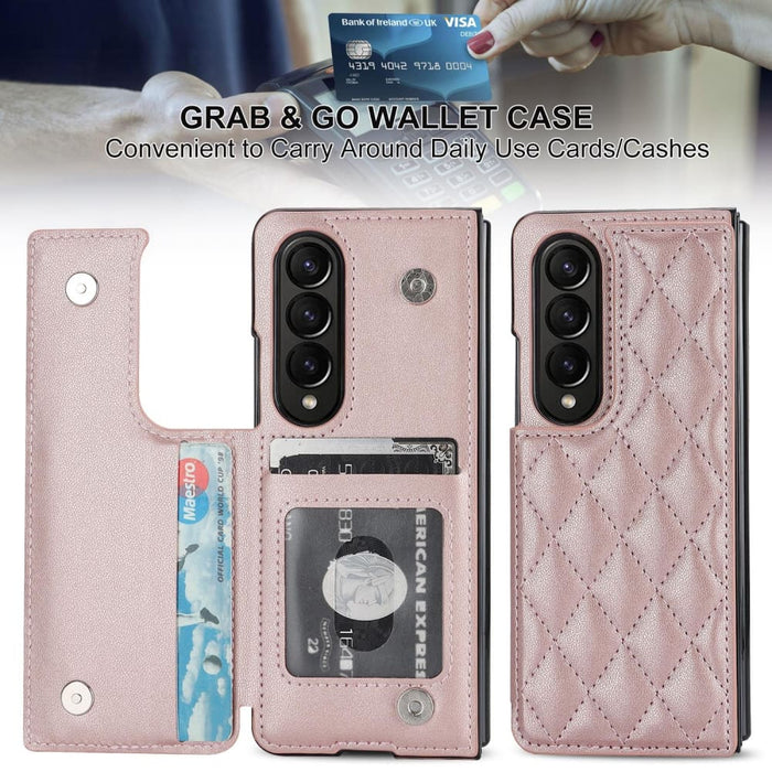 Foldable Pu Phone Case With Full Coverage And Double Buckle