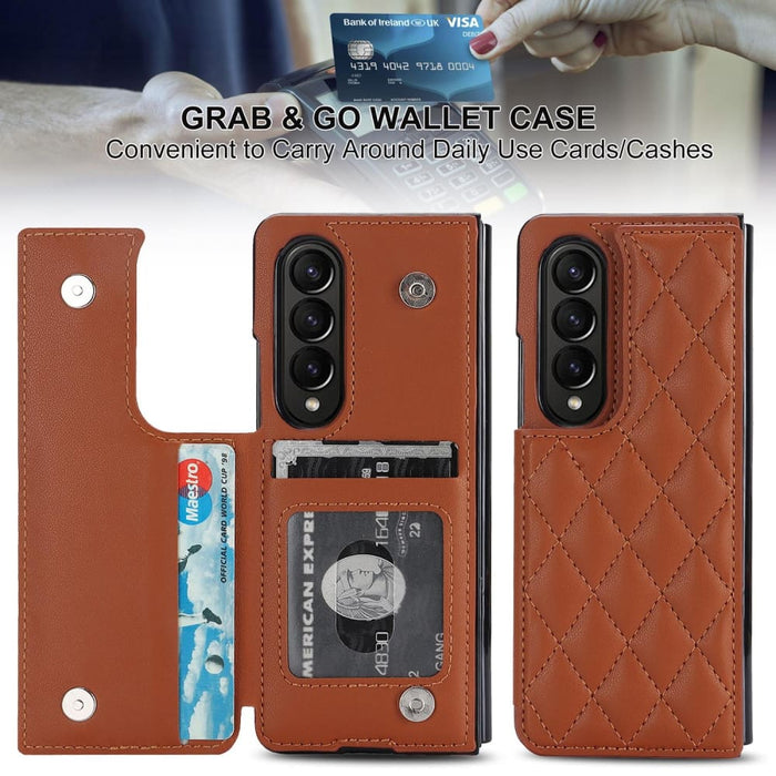 Foldable Pu Phone Case With Full Coverage And Double Buckle