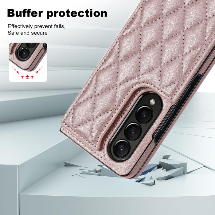 Foldable Pu Phone Case With Full Coverage And Double Buckle