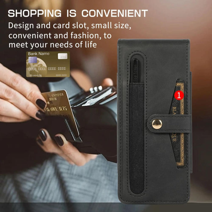 Foldable Shockproof Leather Phone Case Stylus For Samsung