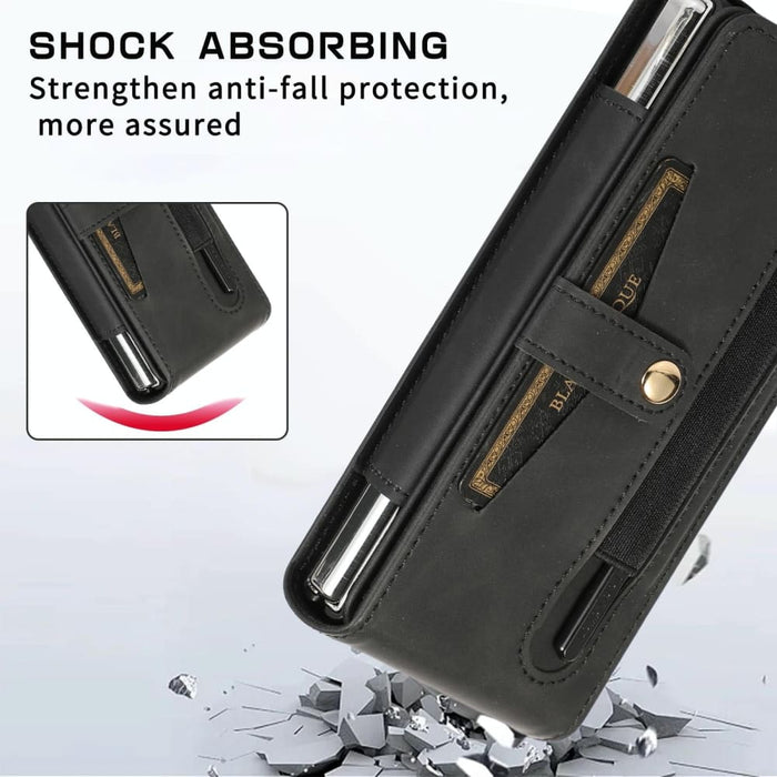 Foldable Shockproof Leather Phone Case Stylus For Samsung