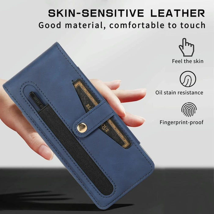 Foldable Shockproof Leather Phone Case Stylus For Samsung