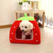 Foldable Strawberry Design Bite Resistant Soft Cozy