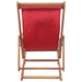 Folding Beach Chair Fabric And Wooden Frame Red Atkkp