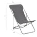 Folding Beach Chairs 2 Pcs Steel And Oxford Fabric Grey