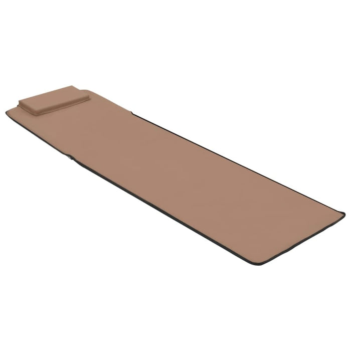 Folding Beach Mats 2 Pcs Steel And Fabric Brown Aatto