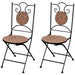 Folding Bistro Chairs 2 Pcs Ceramic Terracotta Aopxk