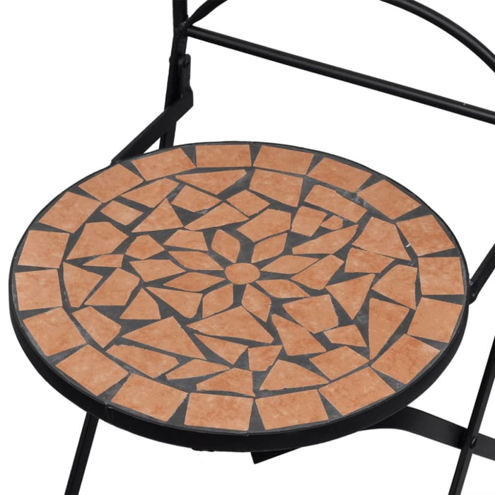 Folding Bistro Chairs 2 Pcs Ceramic Terracotta Aopxk