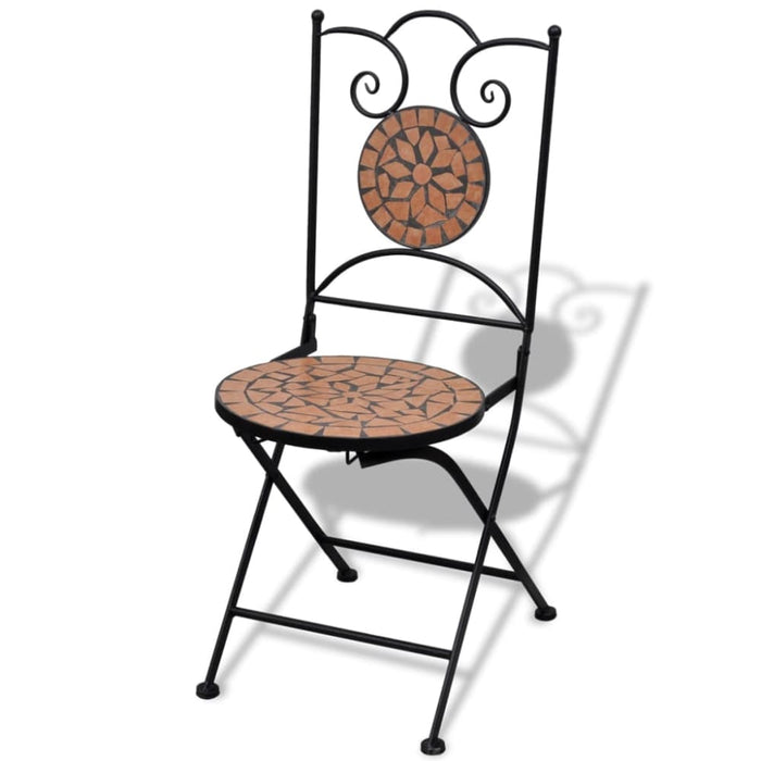 Folding Bistro Chairs 2 Pcs Ceramic Terracotta Aopxk