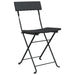 Folding Bistro Chairs 4 Pcs Black Poly Rattan And Steel