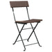 Folding Bistro Chairs 4 Pcs Brown Poly Rattan And Steel