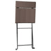 Folding Bistro Chairs 4 Pcs Brown Poly Rattan And Steel