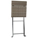 Folding Bistro Chairs 4 Pcs Grey Poly Rattan And Steel