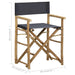 Folding Director’s Chairs 2 Pcs Dark Grey Bamboo