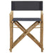 Folding Director’s Chairs 2 Pcs Dark Grey Bamboo