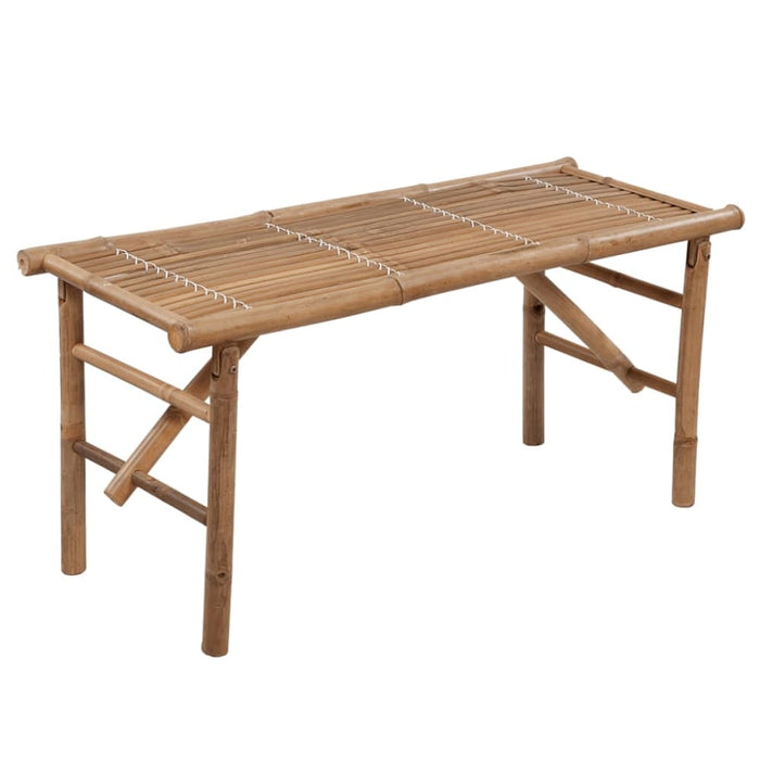 Folding Garden Bench With Cushion 118 Cm Bamboo Tbltnak