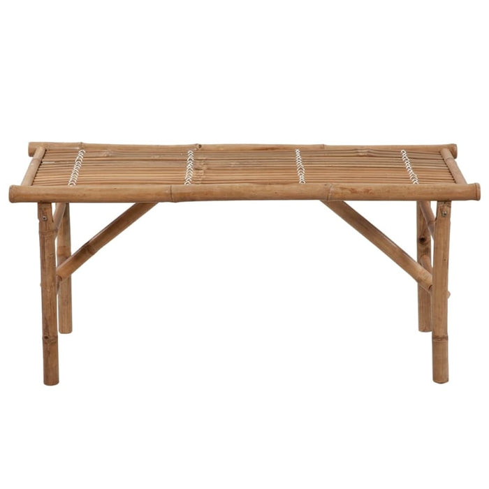 Folding Garden Bench With Cushion 118 Cm Bamboo Tbltnpo