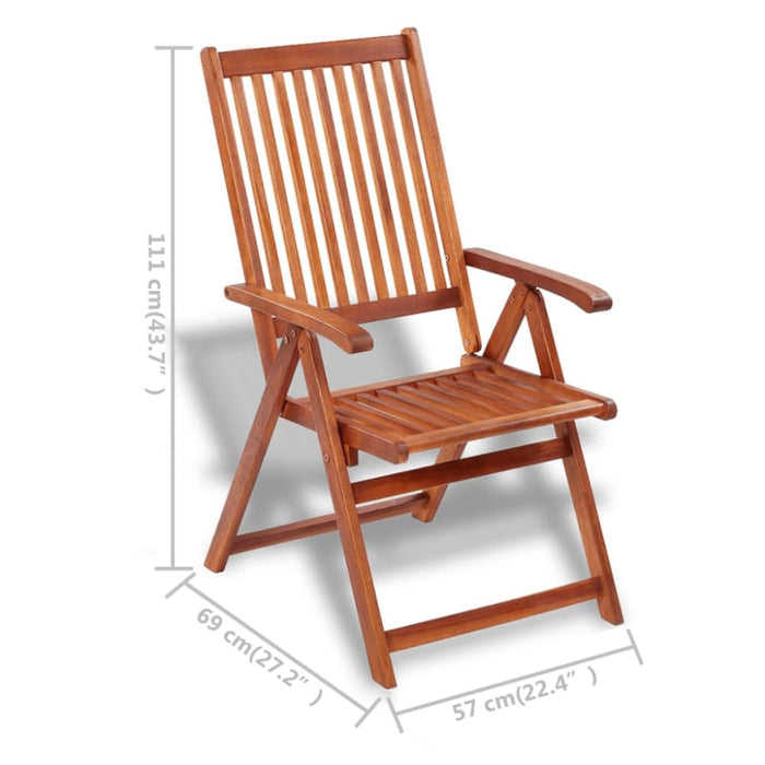 Folding Garden Chairs 2 Pcs Solid Acacia Wood Brown Aonxb