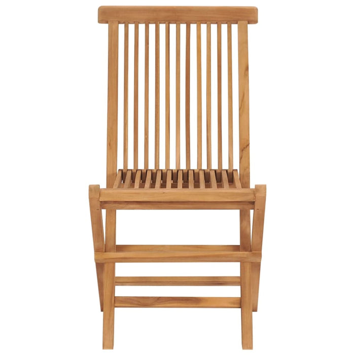 Folding Garden Chairs 2 Pcs Solid Teak Wood Aokkt