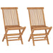 Folding Garden Chairs 2 Pcs Solid Teak Wood Aokkt