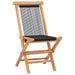 Folding Garden Chairs 2 Pcs Solid Teak Wood And Rope Aktlt