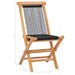 Folding Garden Chairs 2 Pcs Solid Teak Wood And Rope Aktlt