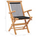 Folding Garden Chairs 2 Pcs Solid Teak Wood And Rope Aktlx