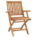 Folding Garden Chairs 2 Pcs Solid Teak Wood Topoba