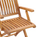 Folding Garden Chairs 2 Pcs Solid Teak Wood Topoba