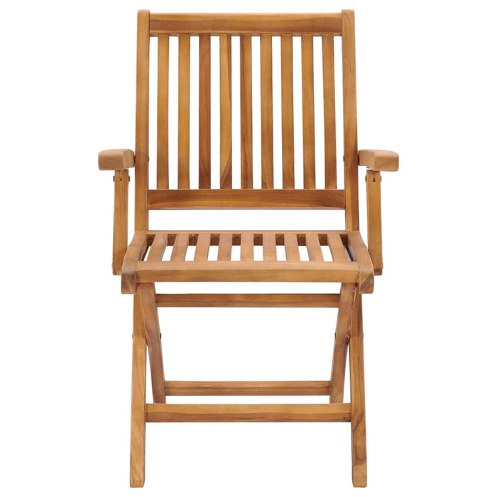 Folding Garden Chairs 2 Pcs Solid Teak Wood Topoba