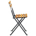 Folding Garden Chairs 2 Pcs Steel And Solid Acacia Wood